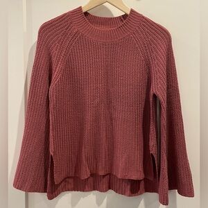Chic Women's Knit Sweater - Dusty Pink